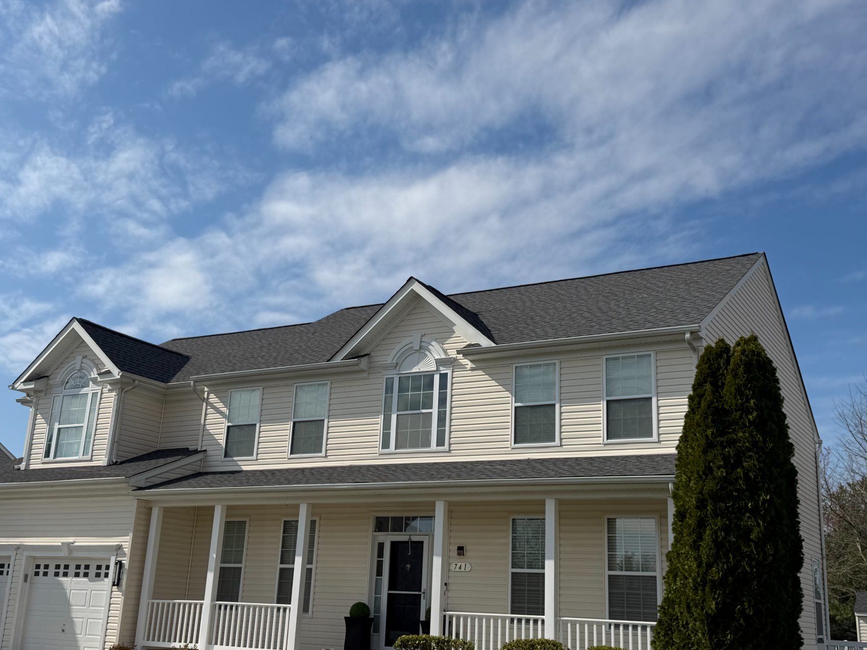 Finished new roof on a coastal home